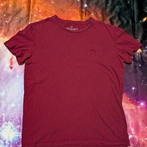 American Eagle Outfitters Dark Red Short Sleeve Tee Size medium